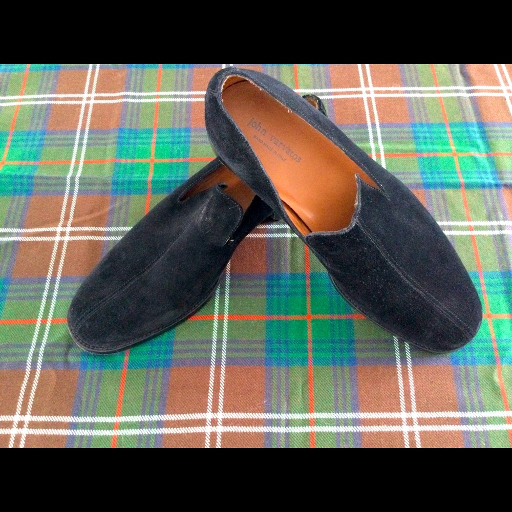 John Varvatos Men’s Black Suede Slip On Shoes Size 11